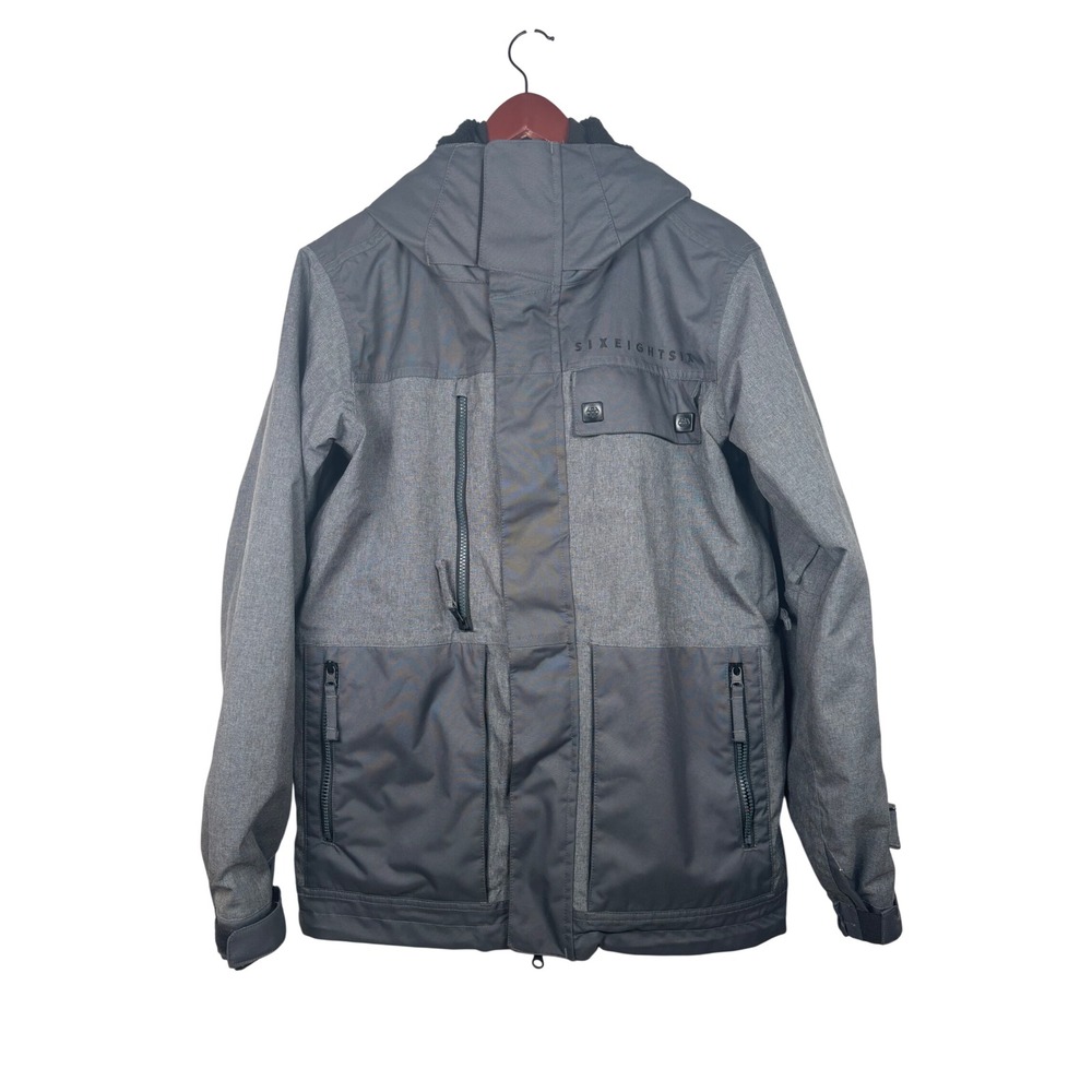 686 Smarty Form Mens XS All Access Jacket Grey Black Colorblock Snowboard Coat